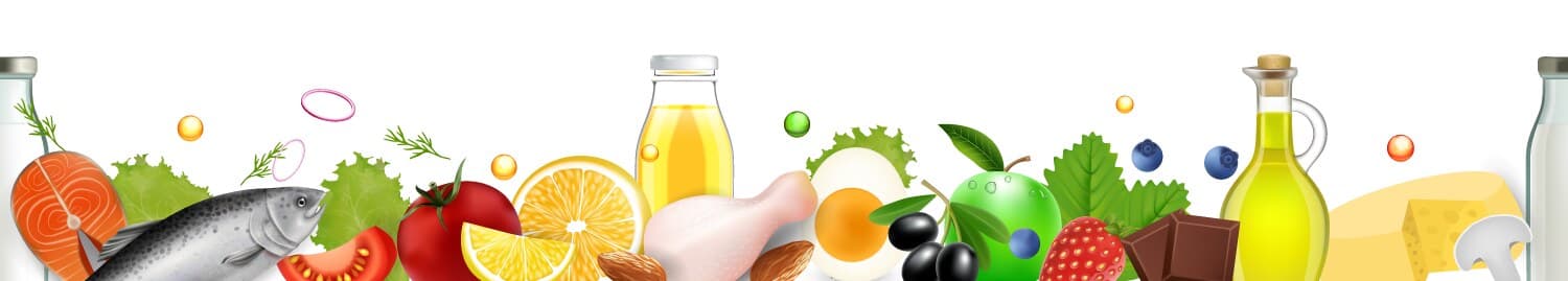 Banner showing healthy meals, superfoods, and balanced nutrition — Wellness Pure Life