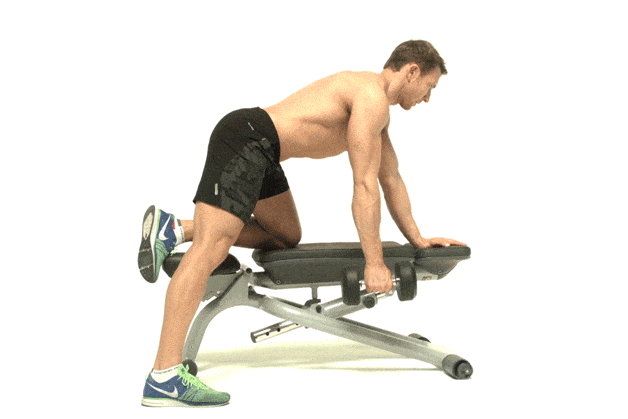 Dumbbell single-arm rows