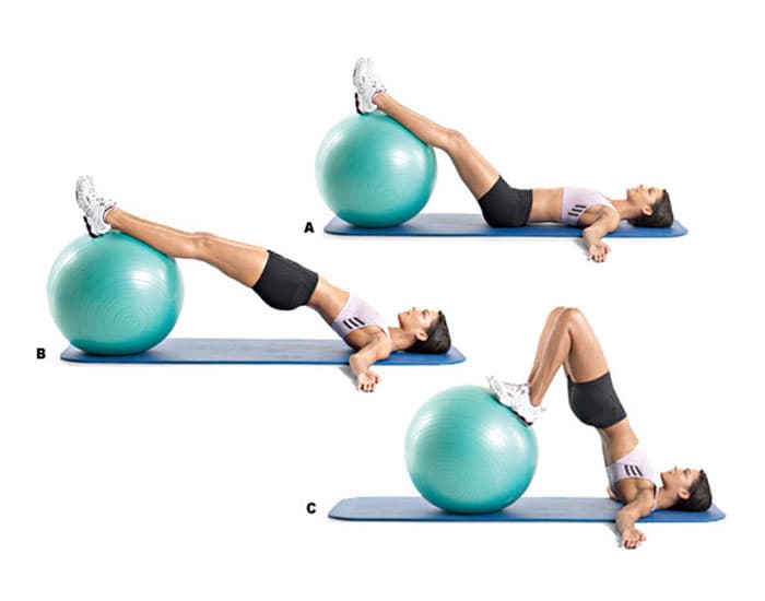 **Stability Ball Hamstring Curls**
