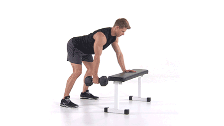 **5. Dumbbell rows**